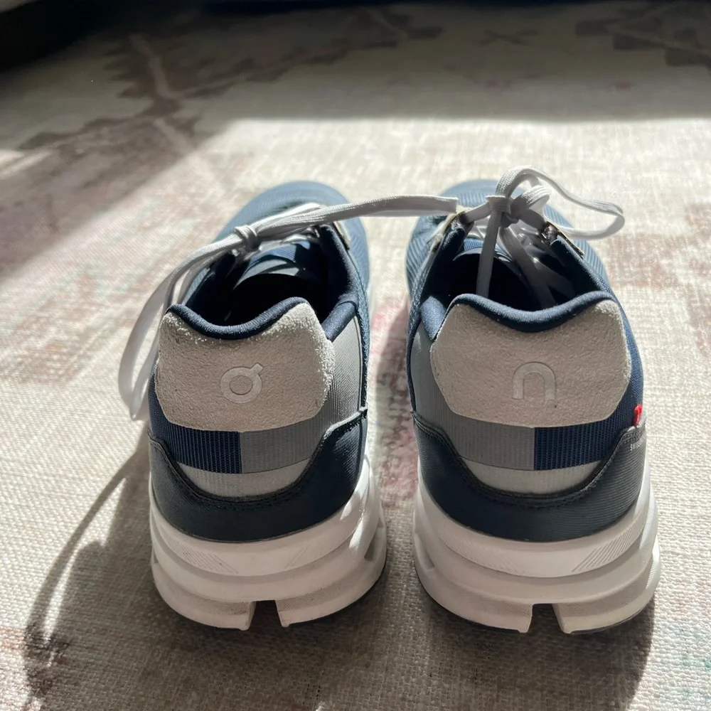 On Running Men’s Cloudswift Sneakers in Slate Blue and White